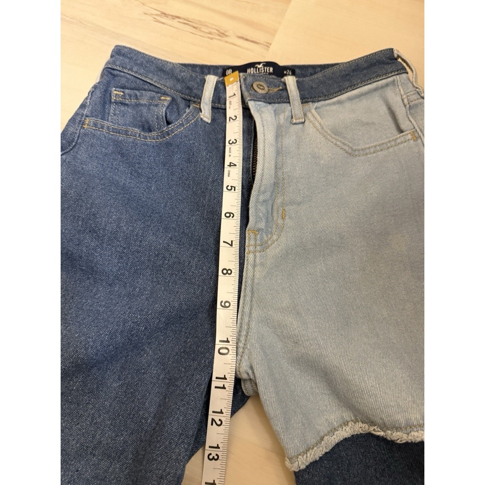 Hollister Women's Ultra High Rise Vintage Straight Jeans Patchwork Size 24 - Picture 5 of 9